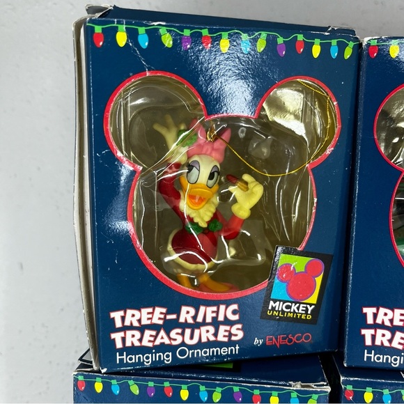 ENESCO DISNEY TREE-RIFIC TREASURES Mickey Mouse Christmas Ornaments Lot Of 4 - Picture 3 of 11